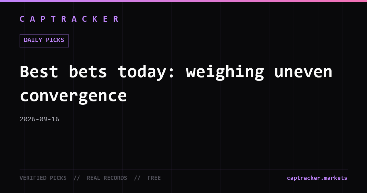 Best bets today: weighing uneven convergence
