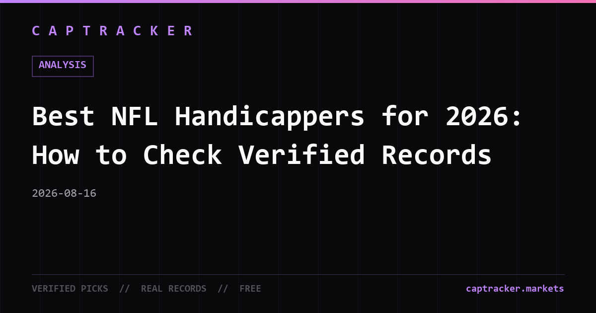 Best NFL Handicappers for 2026: How to Check Verified Records