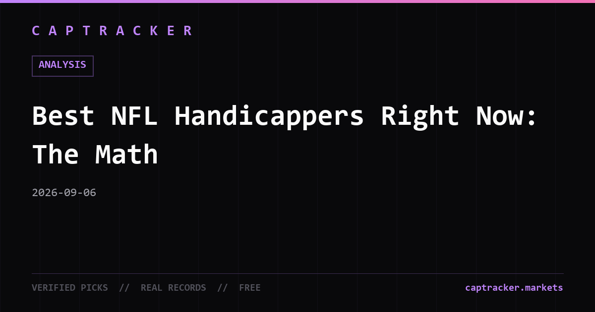 Best NFL Handicappers Right Now: The Math
