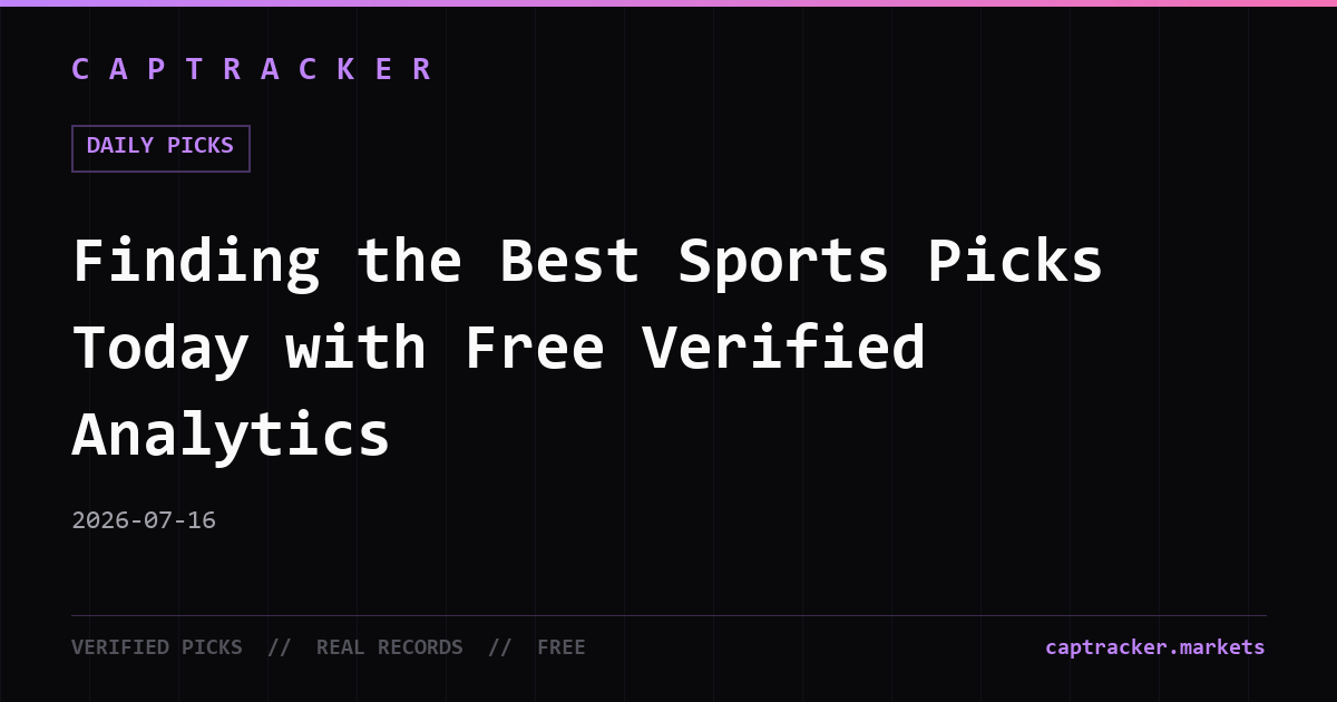 Finding the Best Sports Picks Today with Free Verified Analytics
