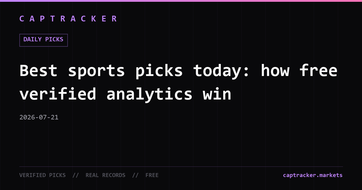 Best sports picks today: how free verified analytics win