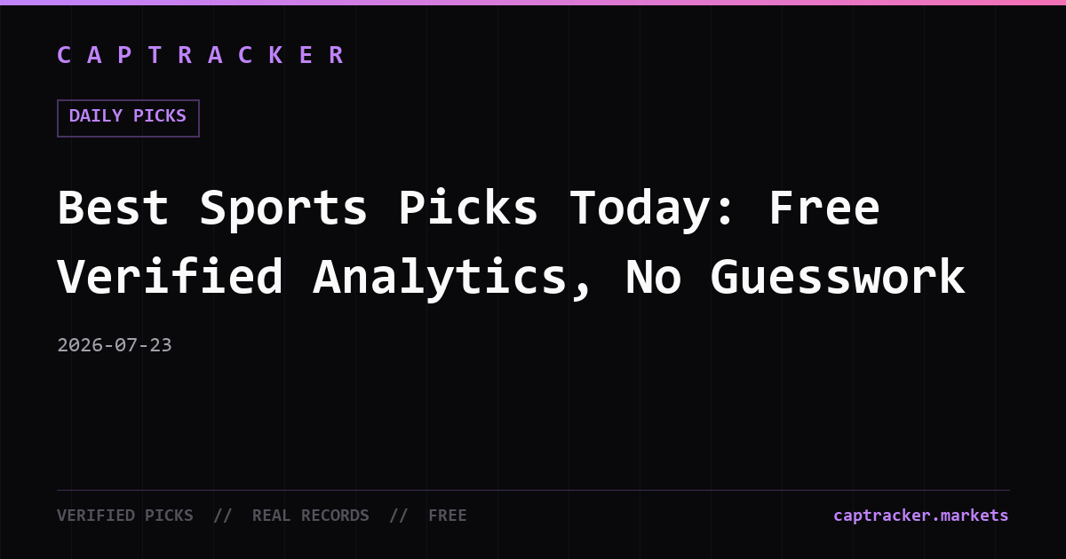 Best Sports Picks Today: Free Verified Analytics, No Guesswork