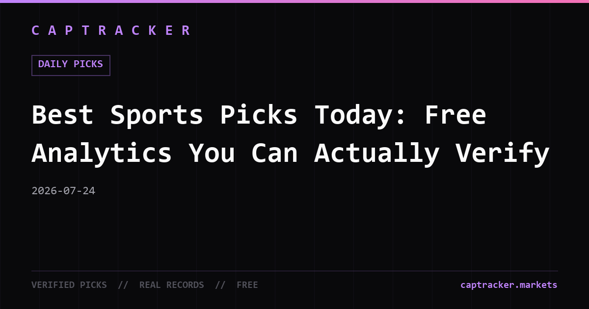 Best Sports Picks Today: Free Analytics You Can Actually Verify