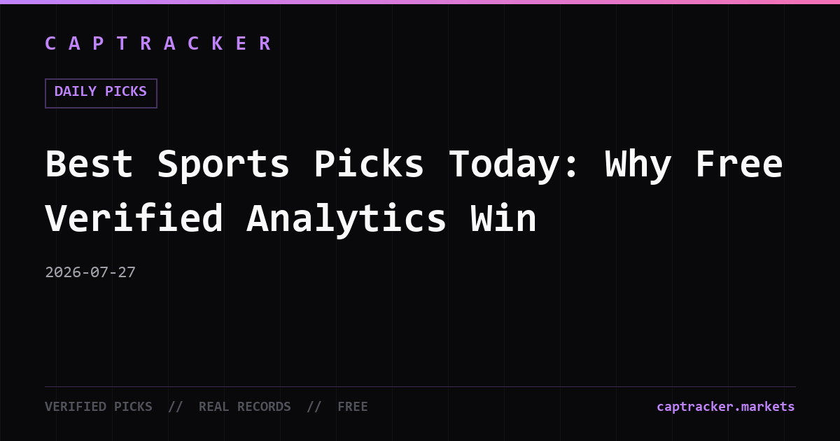 Best Sports Picks Today: Why Free Verified Analytics Win