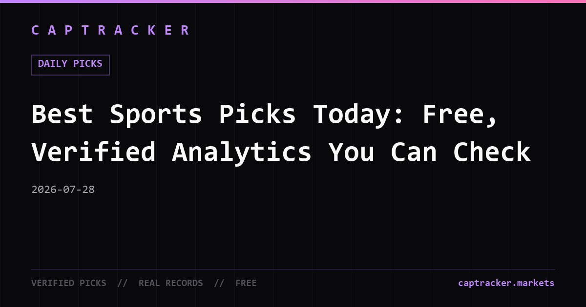 Best Sports Picks Today: Free, Verified Analytics You Can Check