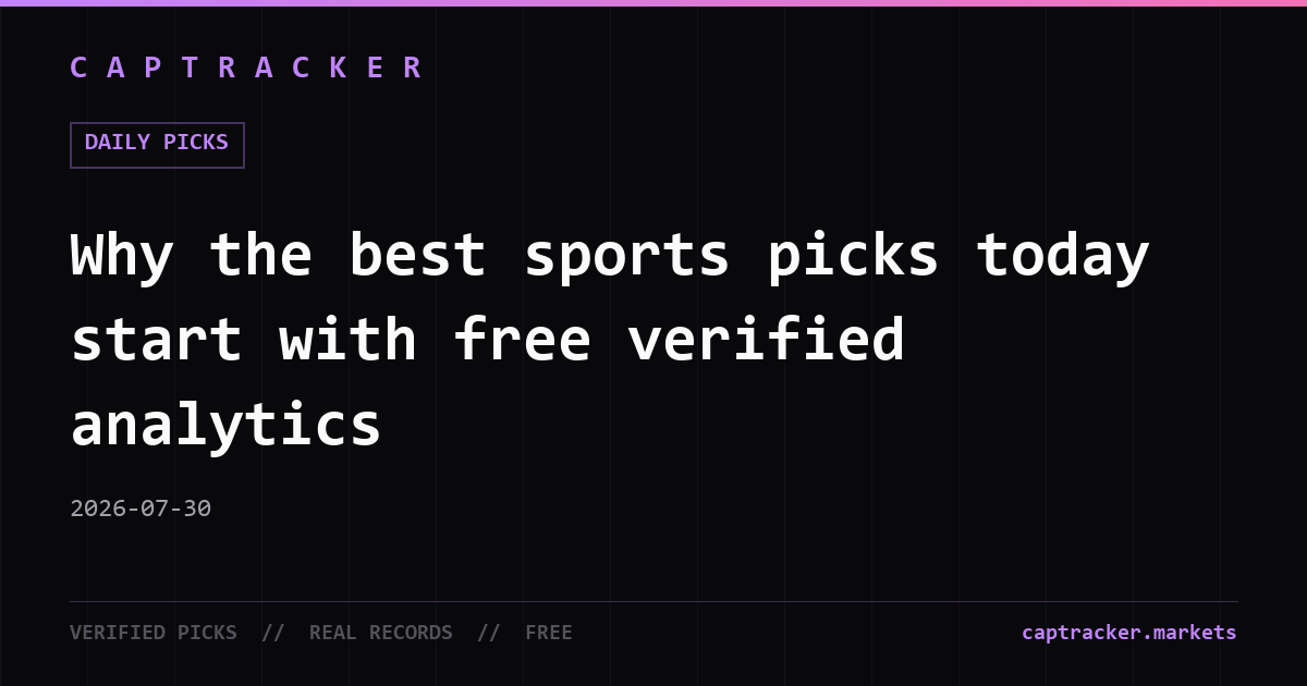 Why the best sports picks today start with free verified analytics