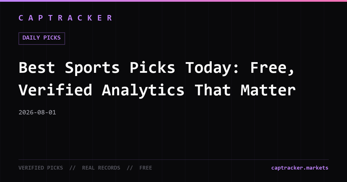 Best Sports Picks Today: Free, Verified Analytics That Matter