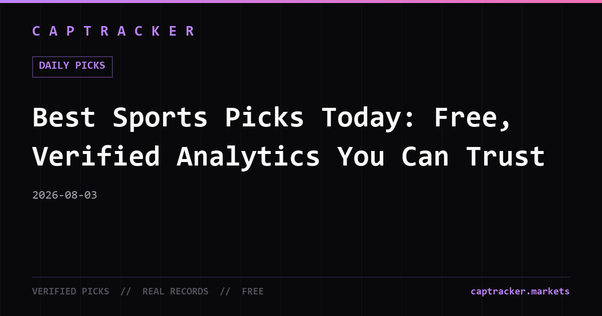 Best Sports Picks Today: Free, Verified Analytics You Can Trust