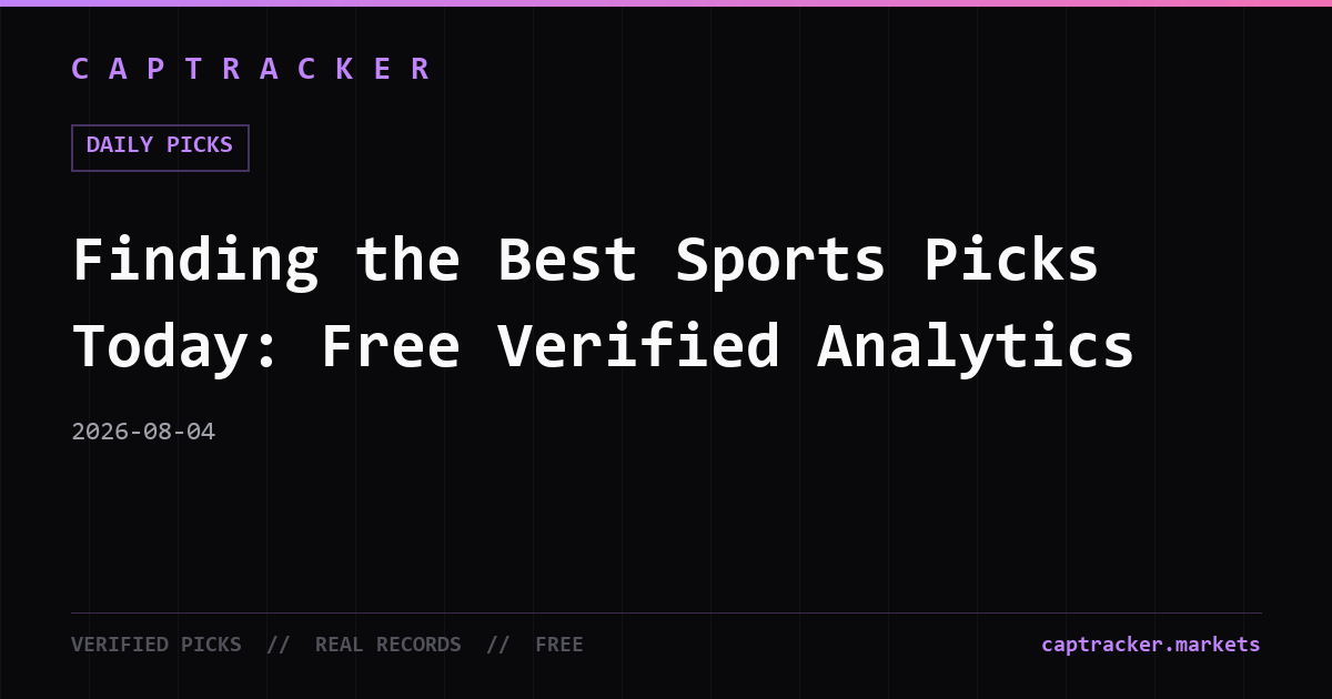 Finding the Best Sports Picks Today: Free Verified Analytics
