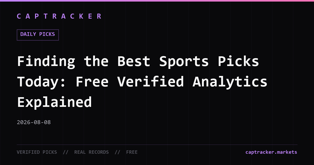 Finding the Best Sports Picks Today: Free Verified Analytics Explained