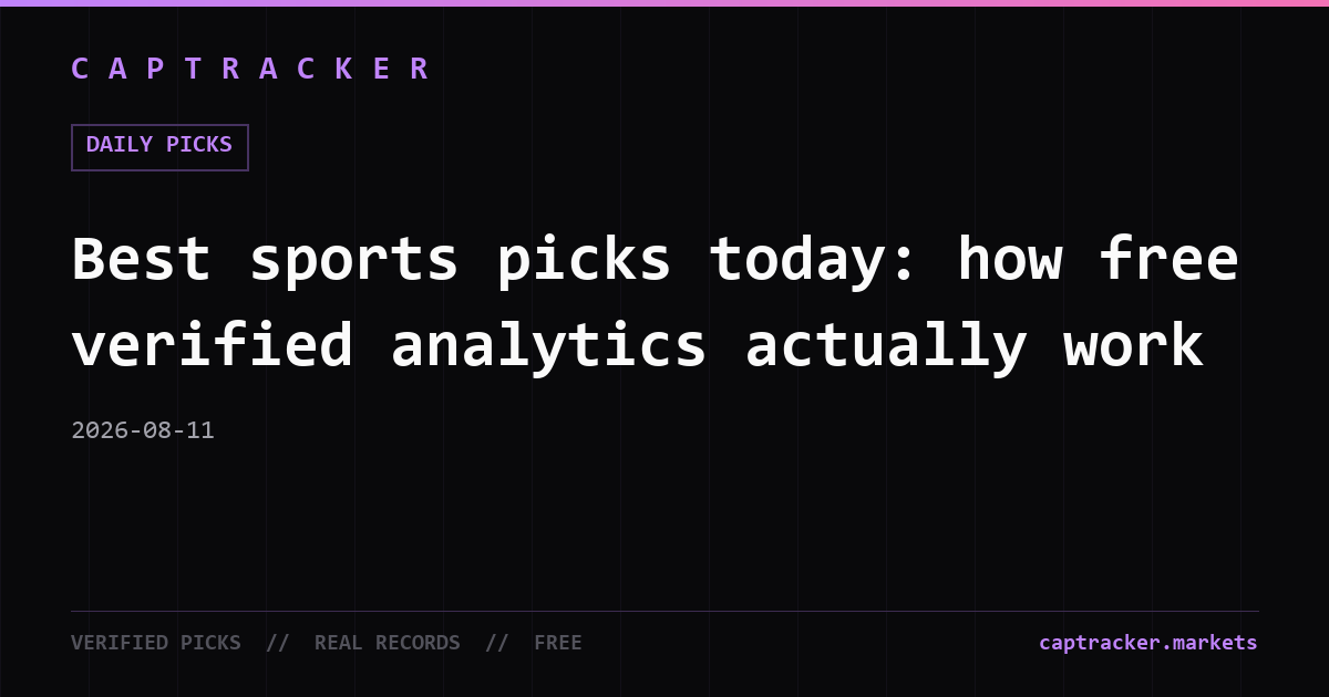 Best sports picks today: how free verified analytics actually work