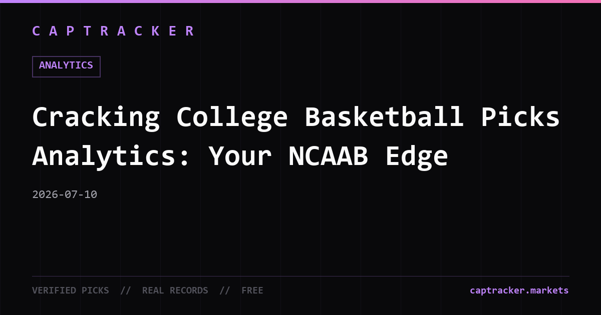 Cracking College Basketball Picks Analytics: Your NCAAB Edge