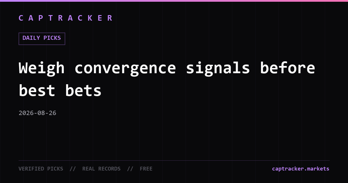 Weigh convergence signals before best bets