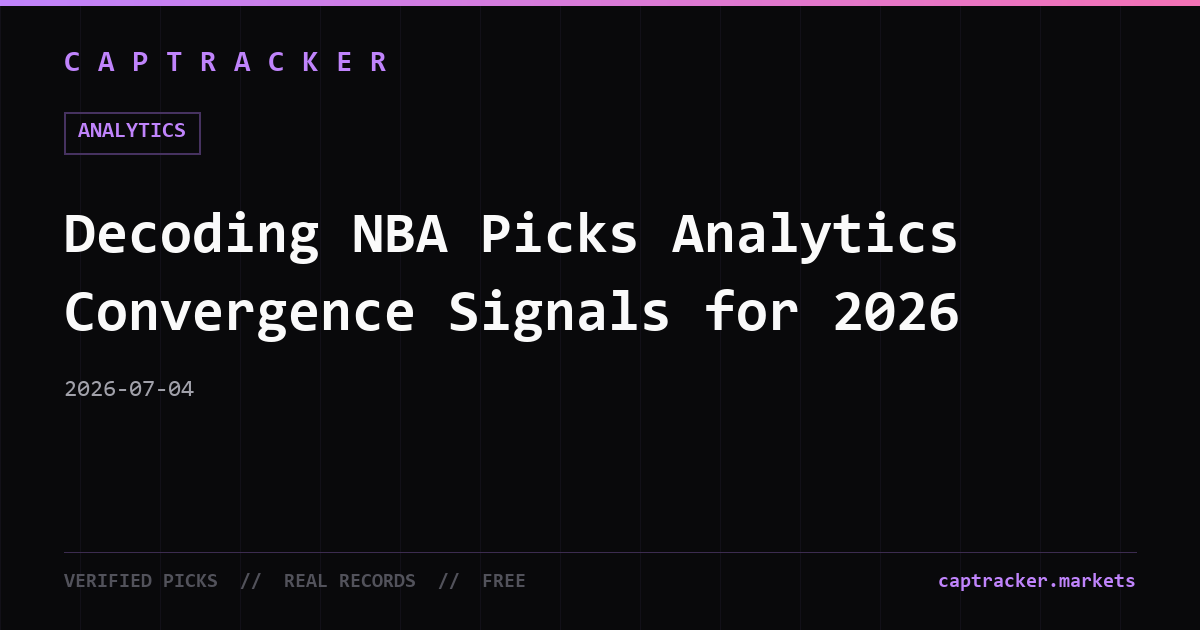 Decoding NBA Picks Analytics Convergence Signals for 2026