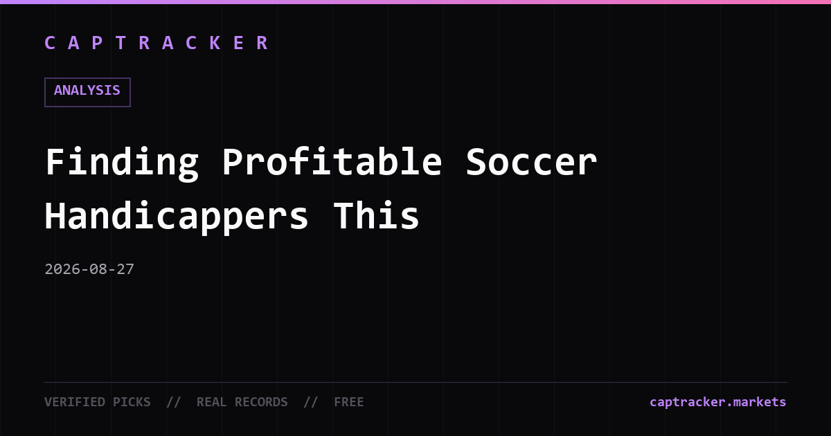 Finding Profitable Soccer Handicappers This