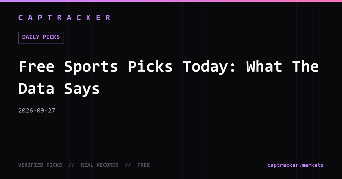 Free Sports Picks Today: What The Data Says