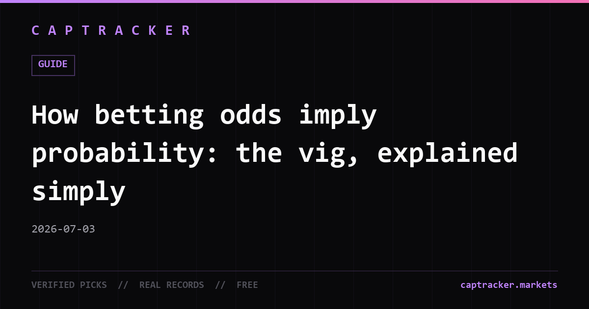 How betting odds imply probability: the vig, explained simply