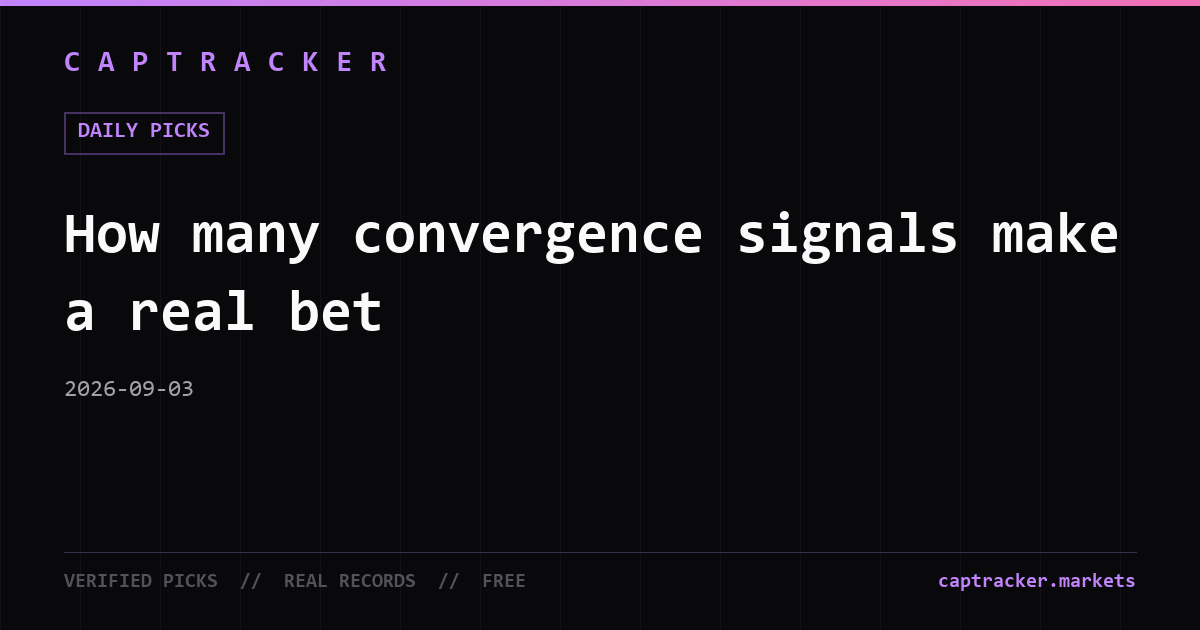 How many convergence signals make a real bet