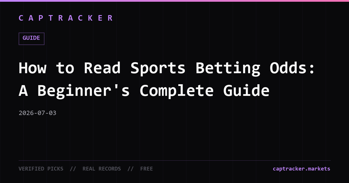 How to Read Sports Betting Odds: A Beginner's Complete Guide