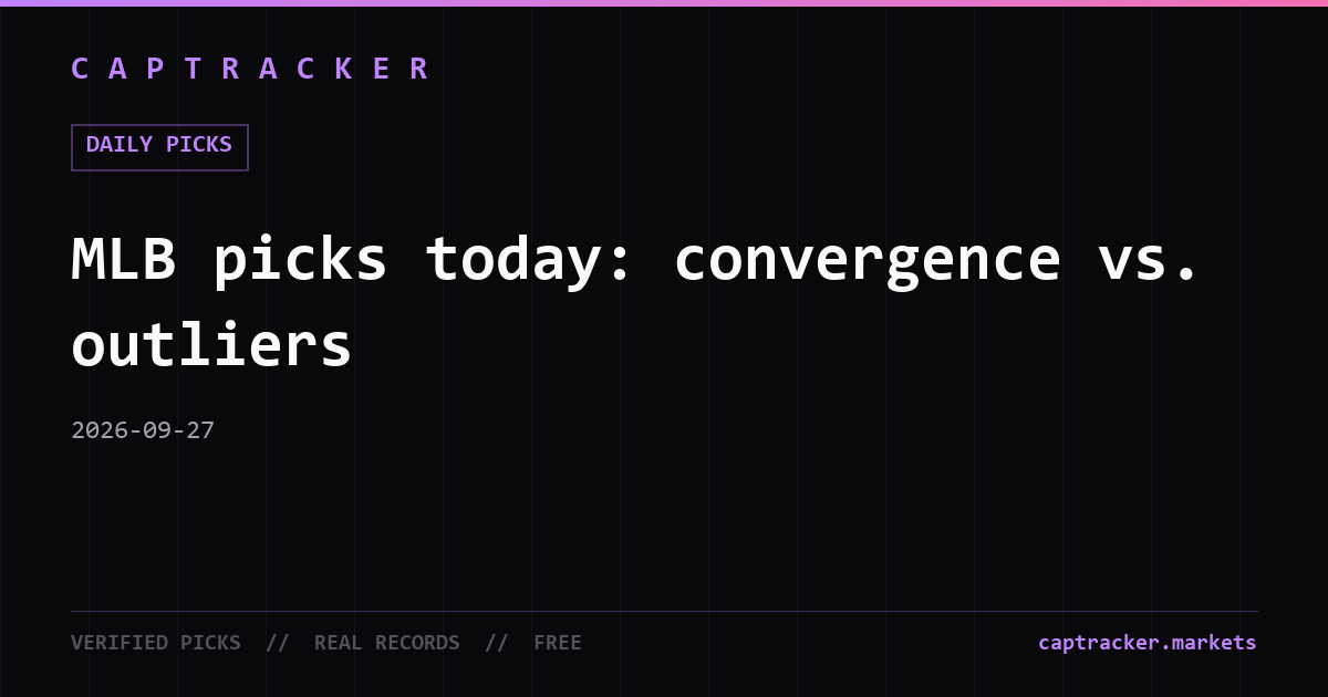 MLB picks today: convergence vs. outliers