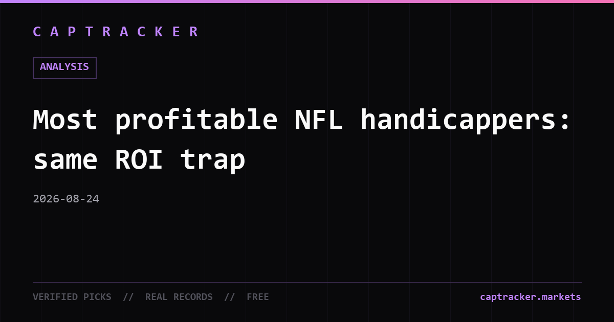 Most profitable NFL handicappers: same ROI trap