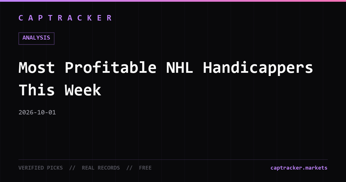Most Profitable NHL Handicappers This Week
