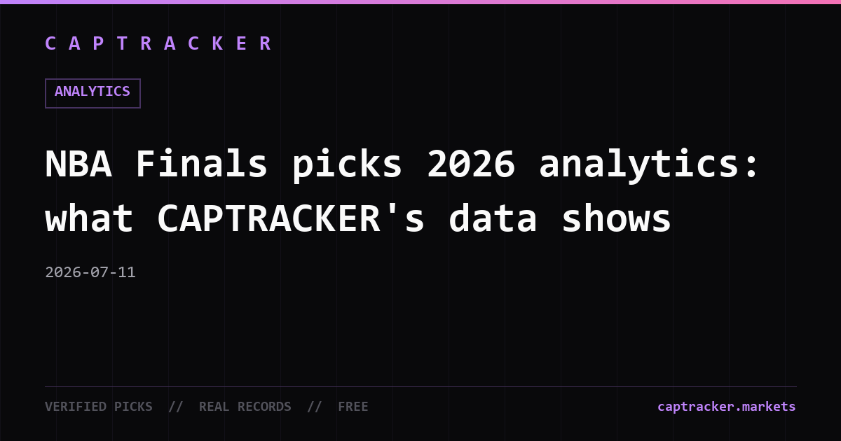 NBA Finals picks 2026 analytics: what CAPTRACKER's data shows