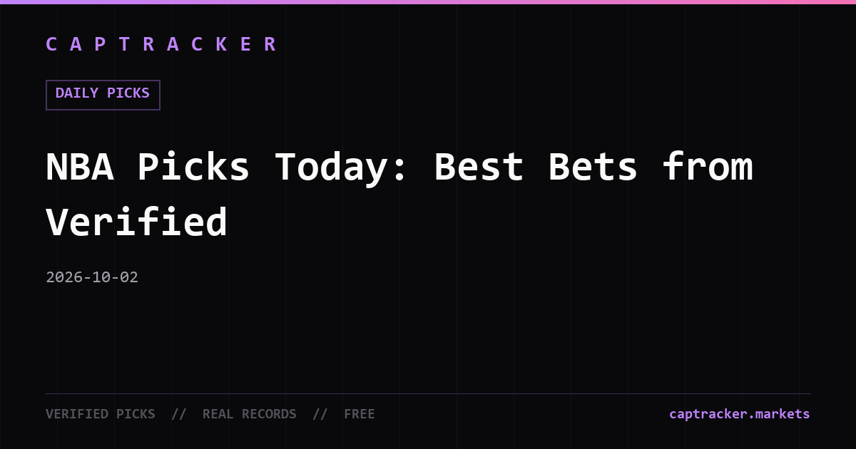 NBA Picks Today: Best Bets from Verified