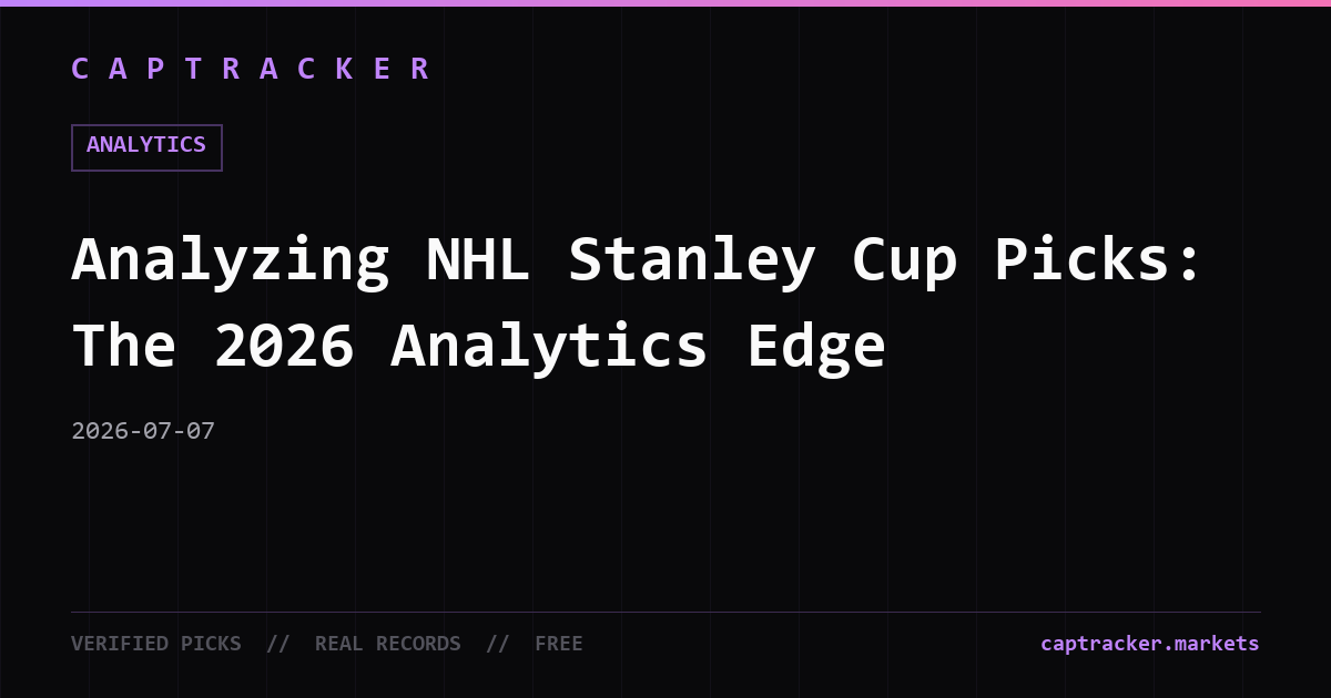 Analyzing NHL Stanley Cup Picks: The 2026 Analytics Edge
