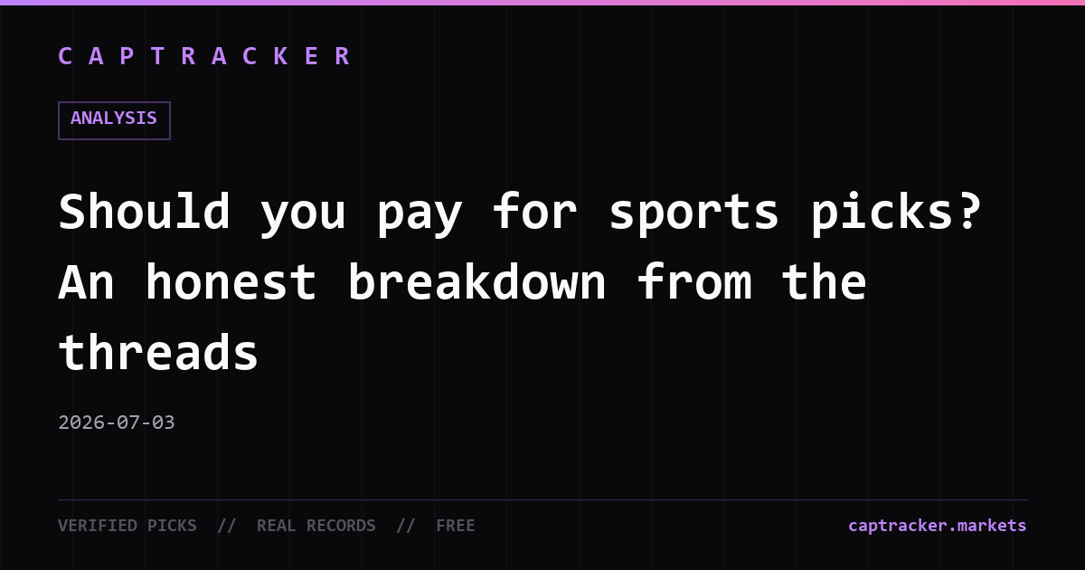 Should you pay for sports picks? An honest breakdown from the threads