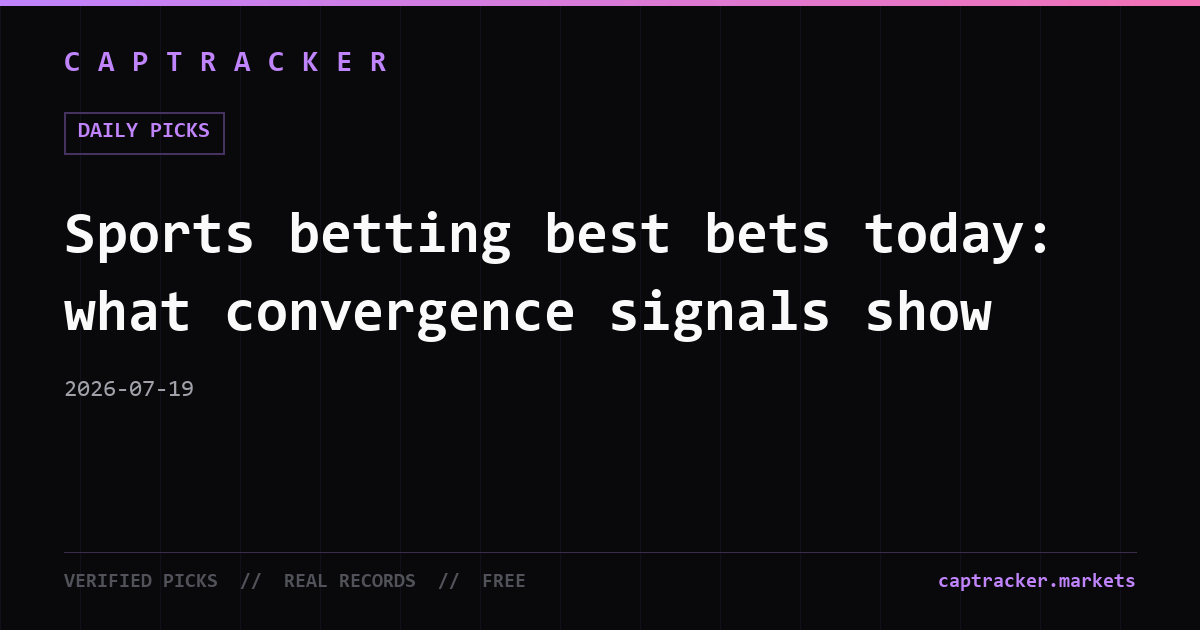 Sports betting best bets today: what convergence signals show