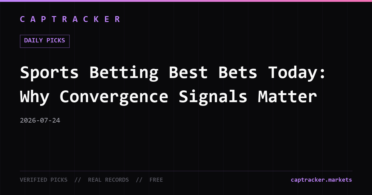 Sports Betting Best Bets Today: Why Convergence Signals Matter