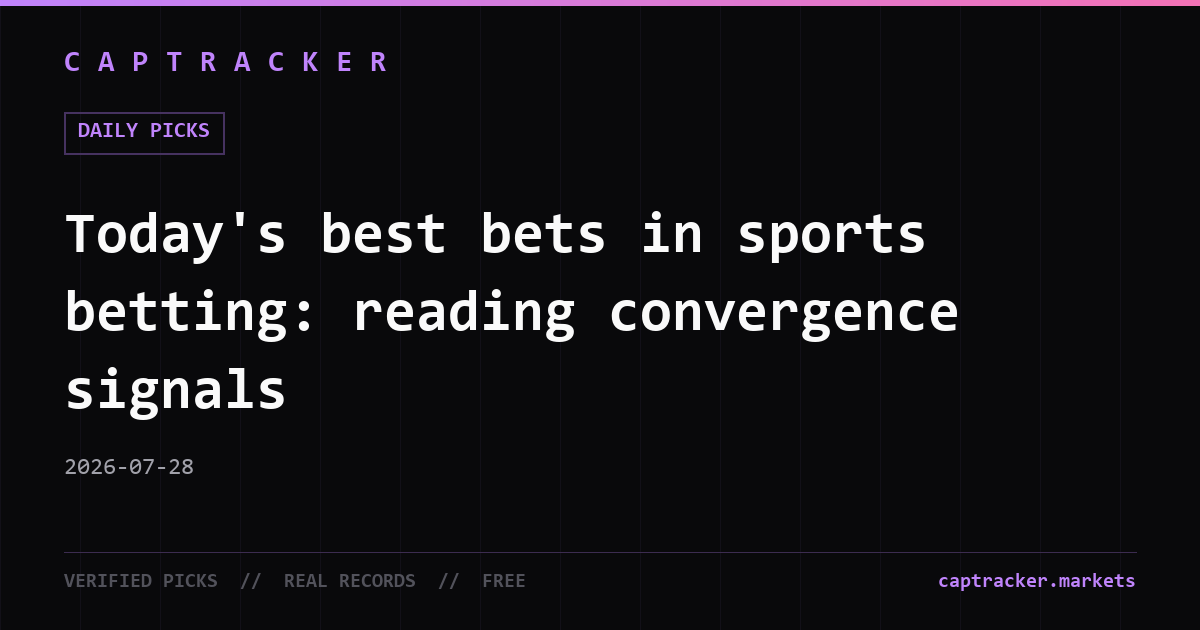 Today's best bets in sports betting: reading convergence signals