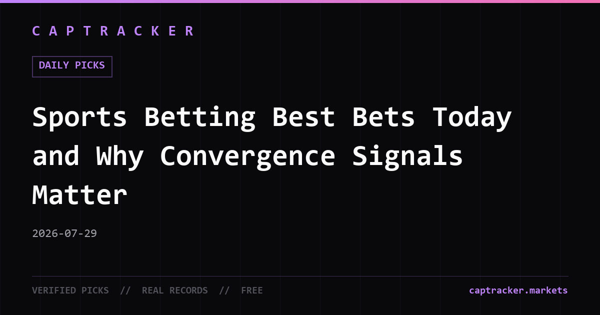 Sports Betting Best Bets Today and Why Convergence Signals Matter