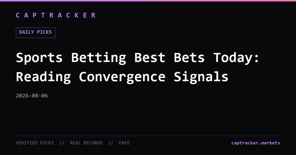 Sports Betting Best Bets Today: Reading Convergence Signals