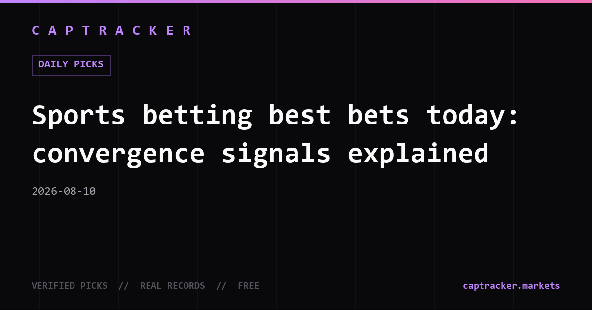 Sports betting best bets today: convergence signals explained