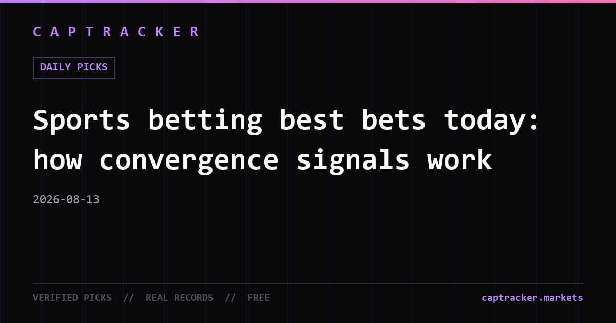 Sports betting best bets today: how convergence signals work