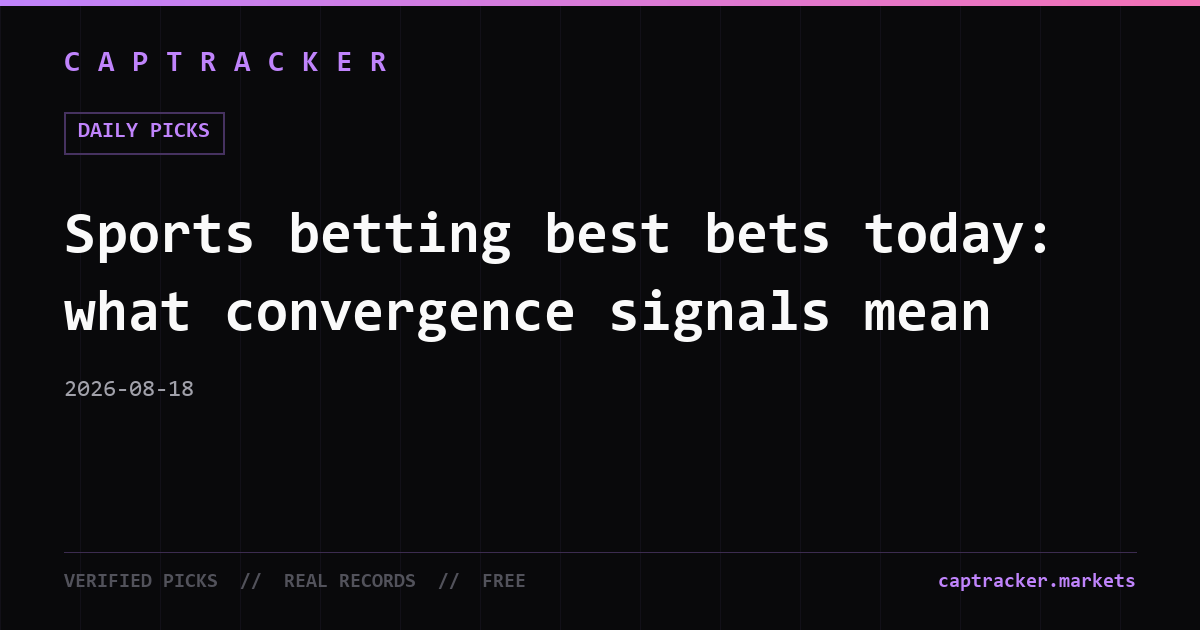 Sports betting best bets today: what convergence signals mean