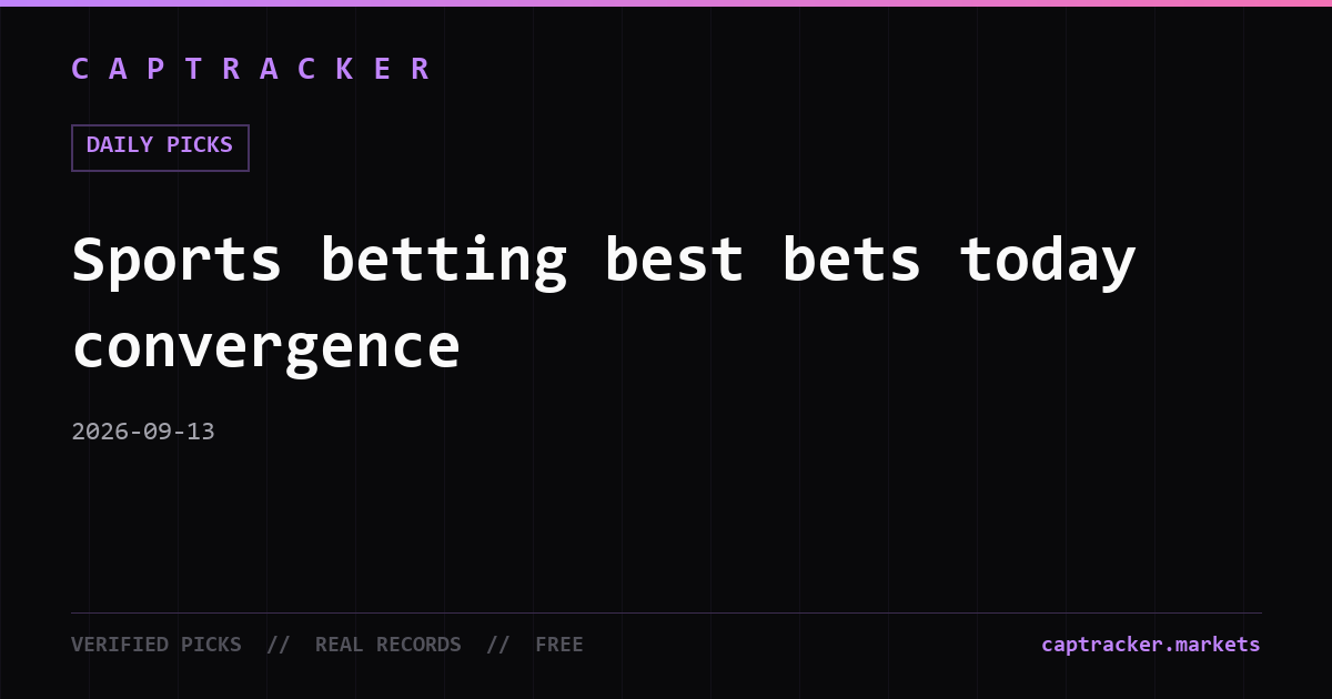 Sports betting best bets today convergence