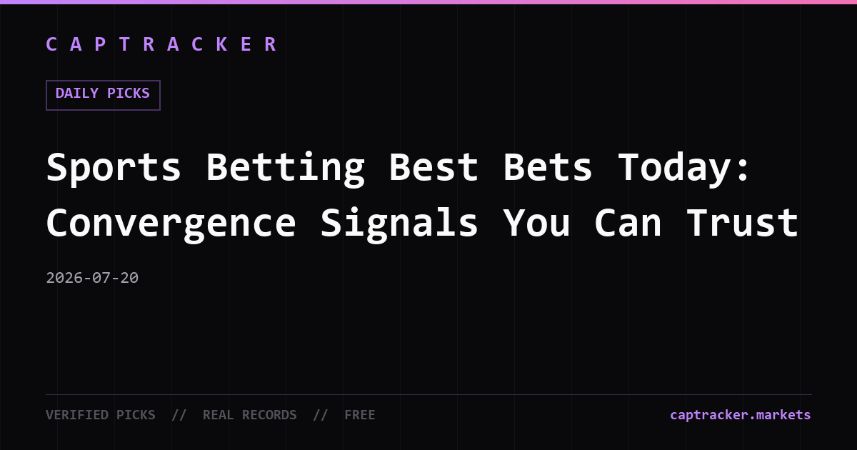 Sports Betting Best Bets Today: Convergence Signals You Can Trust