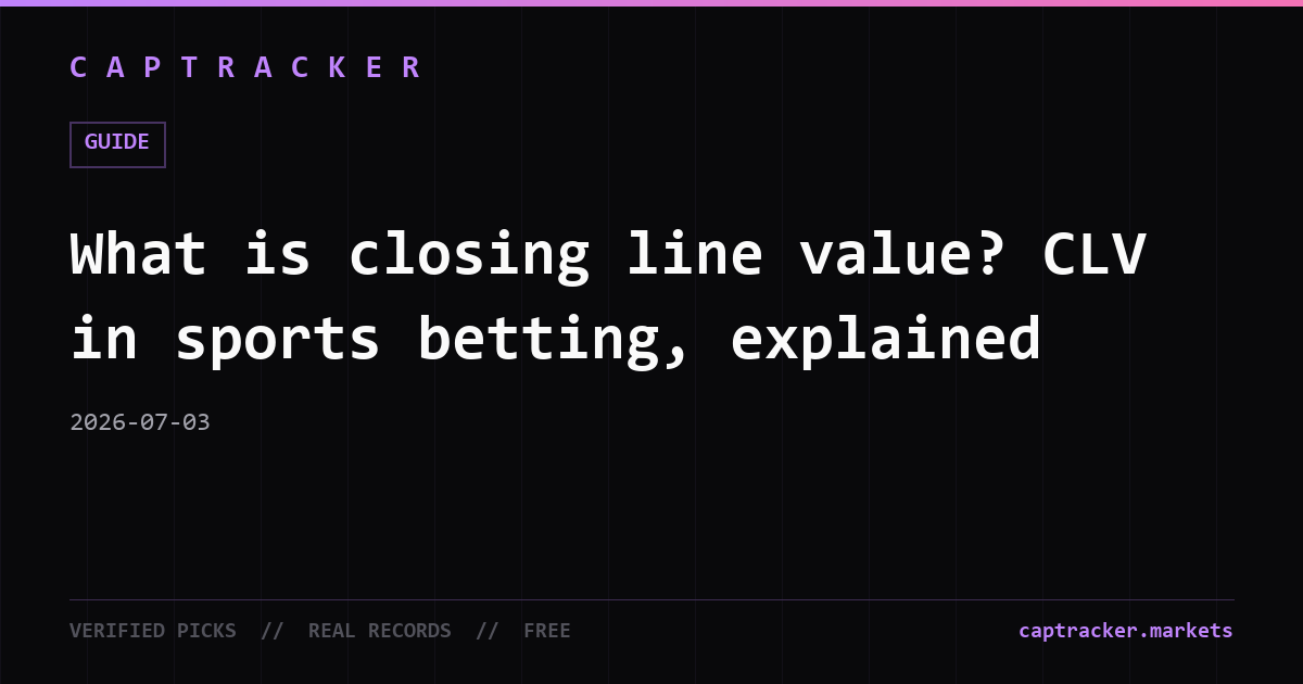 What is closing line value? CLV in sports betting, explained