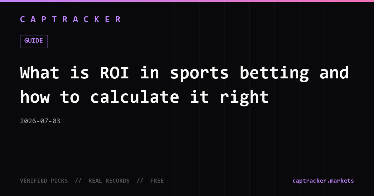 What is ROI in sports betting and how to calculate it right